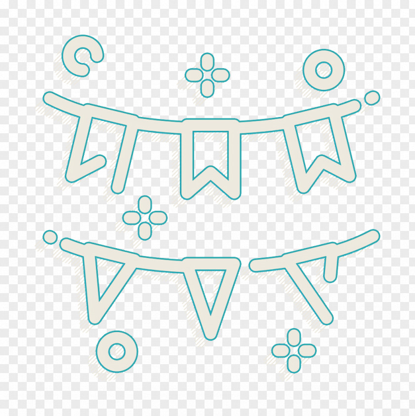Birthday And Party Icon Garland Baby Shower PNG