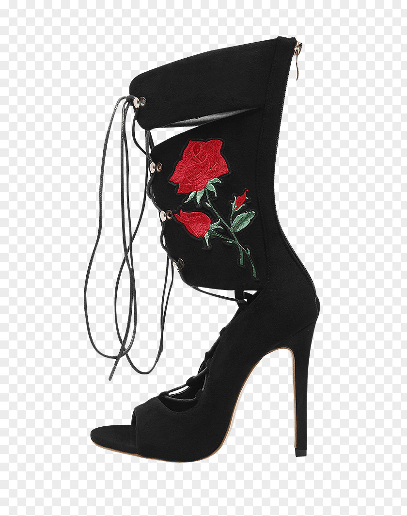 Embroidered Shoes High-heeled Shoe Slipper Boot Stiletto Heel PNG