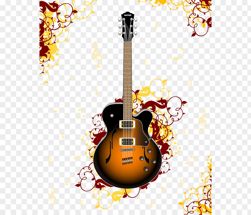 Musical Elements Guitar Instrument PNG