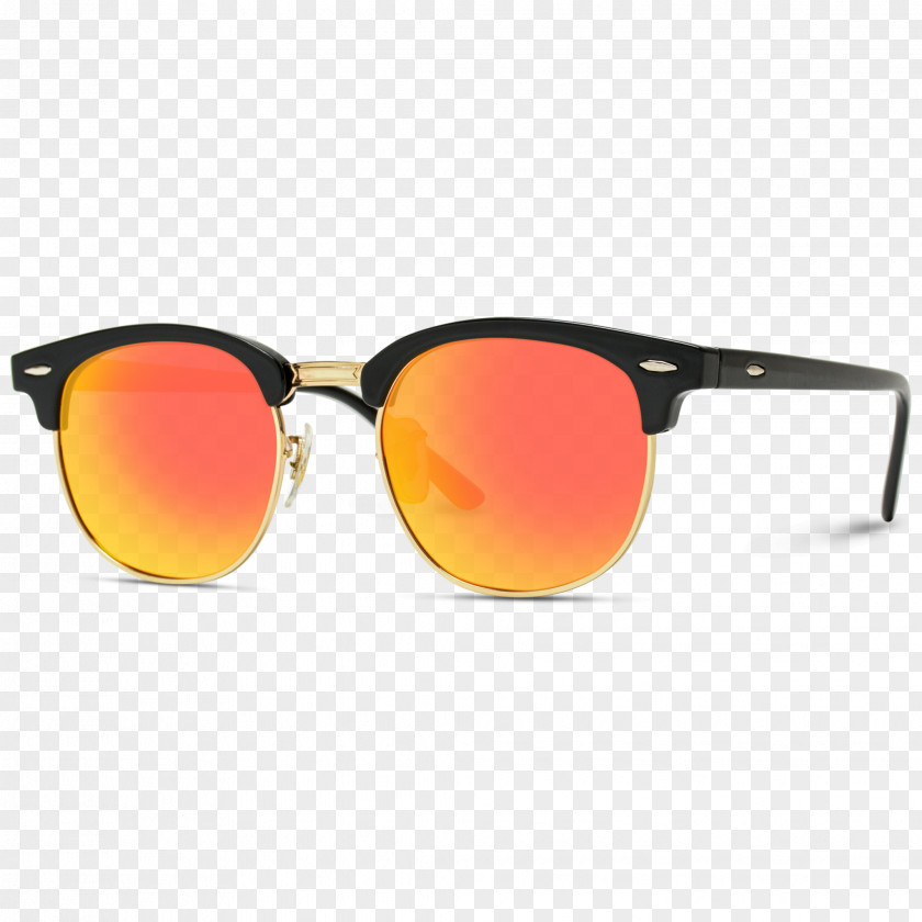 Summer Sunglasses Wood Polarized Ray-Ban Clubmaster Classic Mirrored PNG