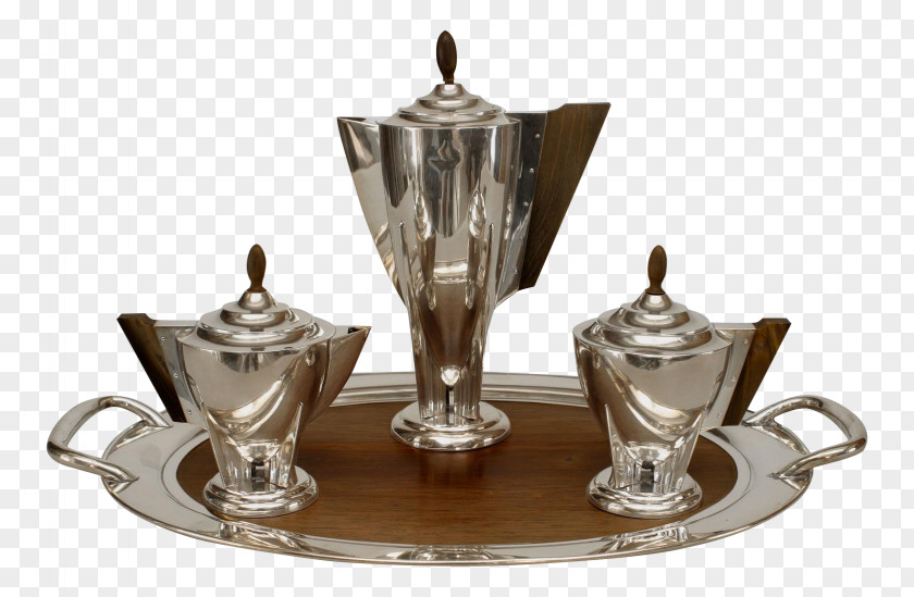 Tea Set Art Deco Plate Teapot PNG