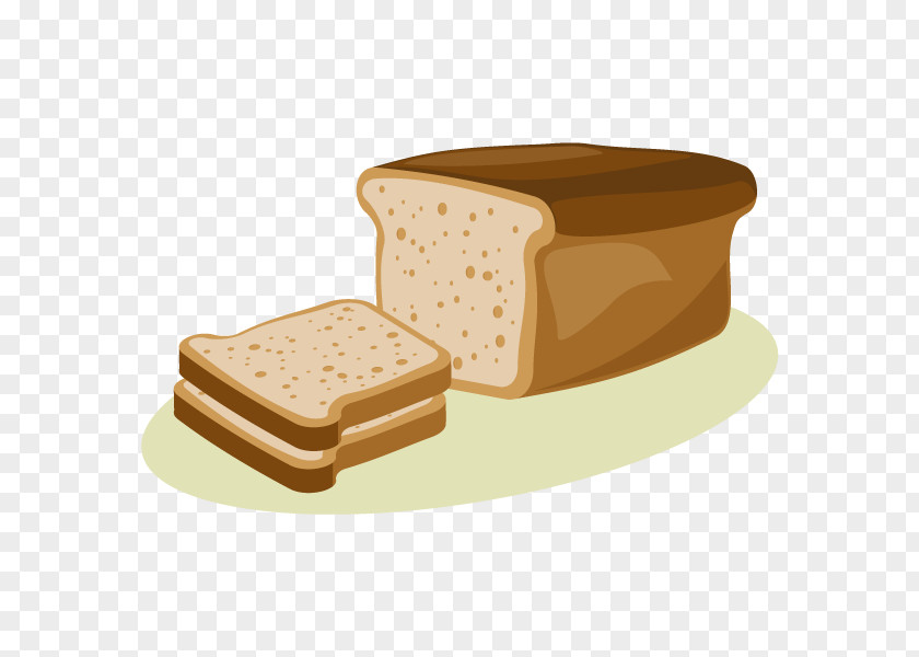 Vector Slice Of Bread Toast Rye Bakery Breakfast White PNG