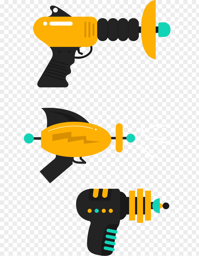 Yellow Science Fiction Weapon Future Clip Art PNG