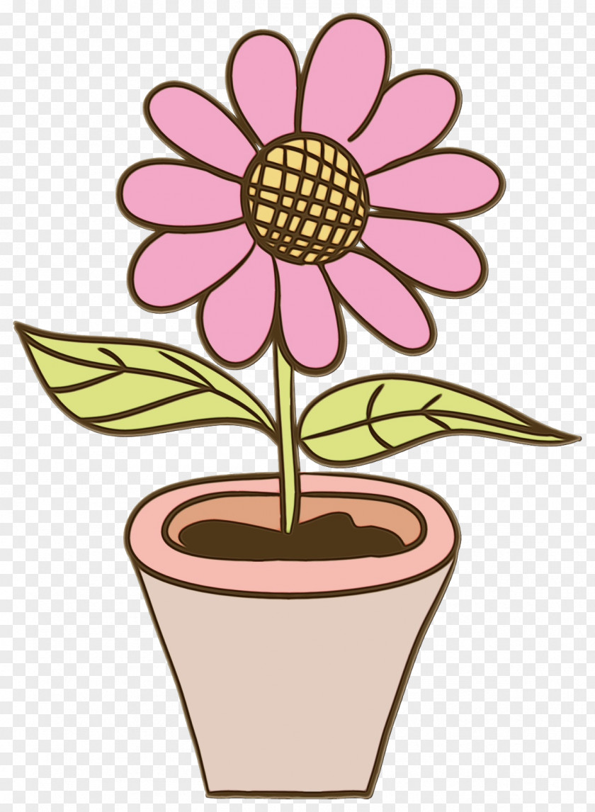 Flowerpot Flower Petal Cartoon Plant PNG