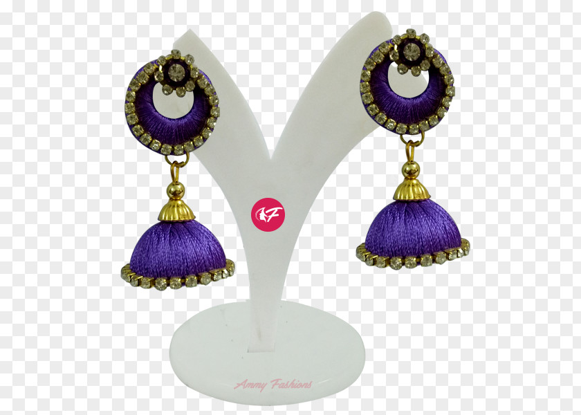 Jhumka Earring Silk Thread Yarn Color PNG