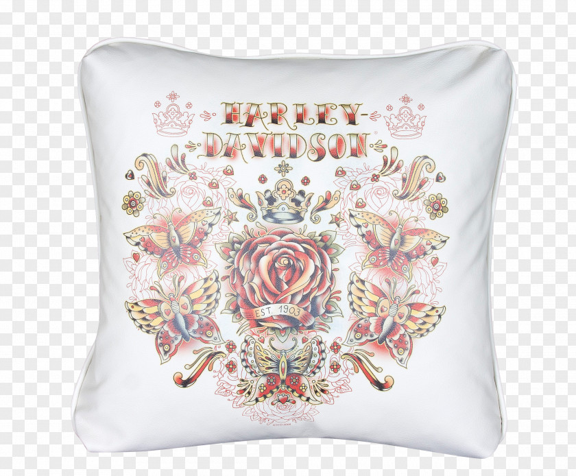 Pillow Throw Pillows Butterfly Textile Harley-Davidson PNG