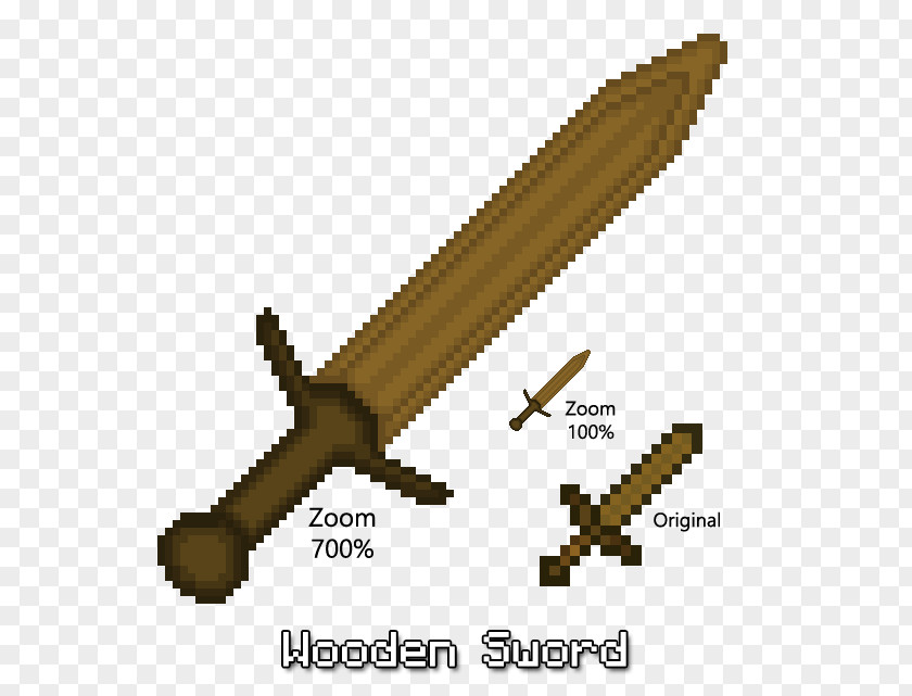 Sword Minecraft: Pocket Edition Pixel Art Wood PNG
