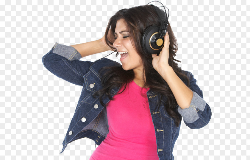 Tejano Music Internet Radio Compact Disc PNG music radio disc, listening, woman wearing black headset clipart PNG