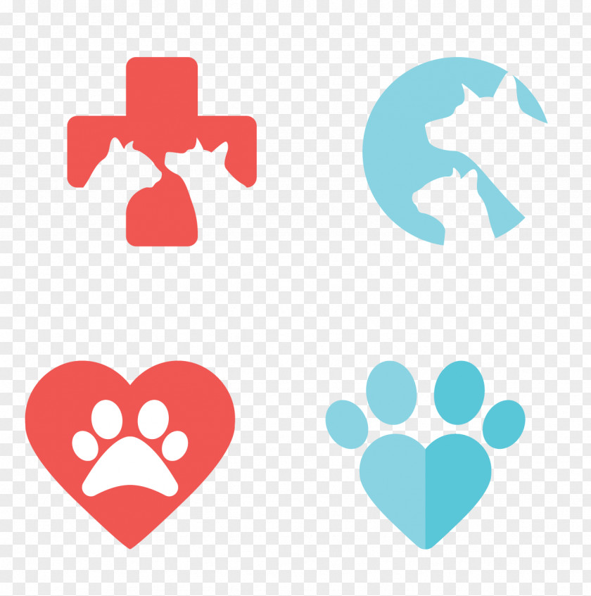 Vector Animal Footprints Dog Logo Veterinarian Veterinary Medicine Pet PNG