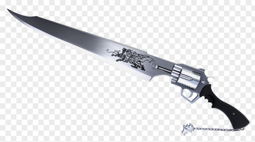 Gunblade Final Fantasy 8 Bowie Knife Hunting & Survival Knives Gun Barrel Firearm Weapon PNG