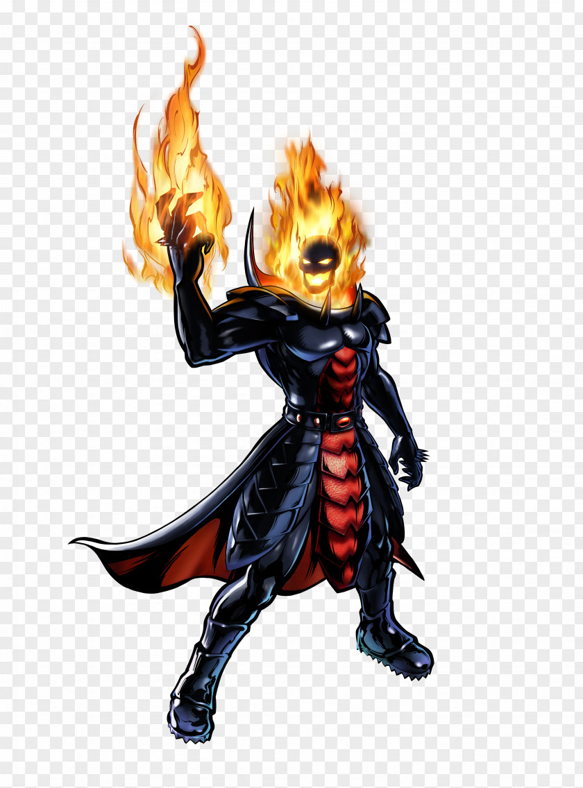 Hand Painted Flame Demon Anime Role PNG painted flame demon anime role clipart PNG