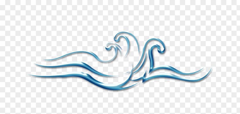 Painting Water Wave Transparent Background. PNG