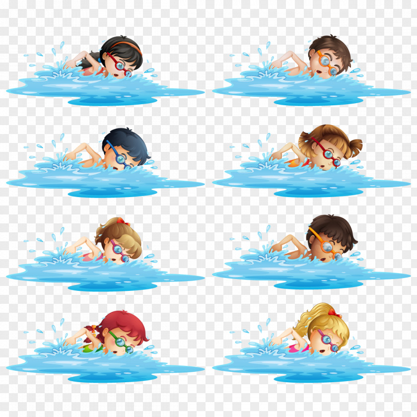 Vector Swimming Competition Royalty-free Clip Art PNG