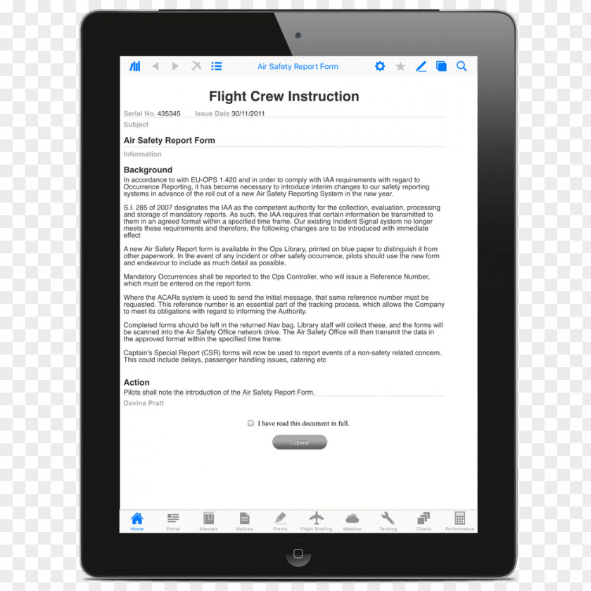 Notice IPad 1 Electronic Flight Bag Mobile Device Management Apple PNG