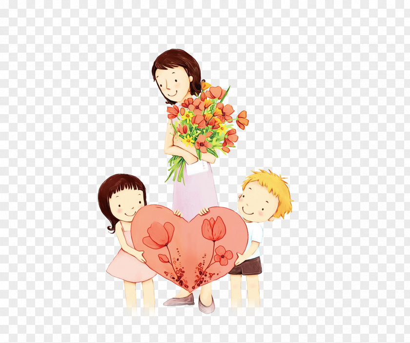 Plant Love Valentines Day Cartoon PNG
