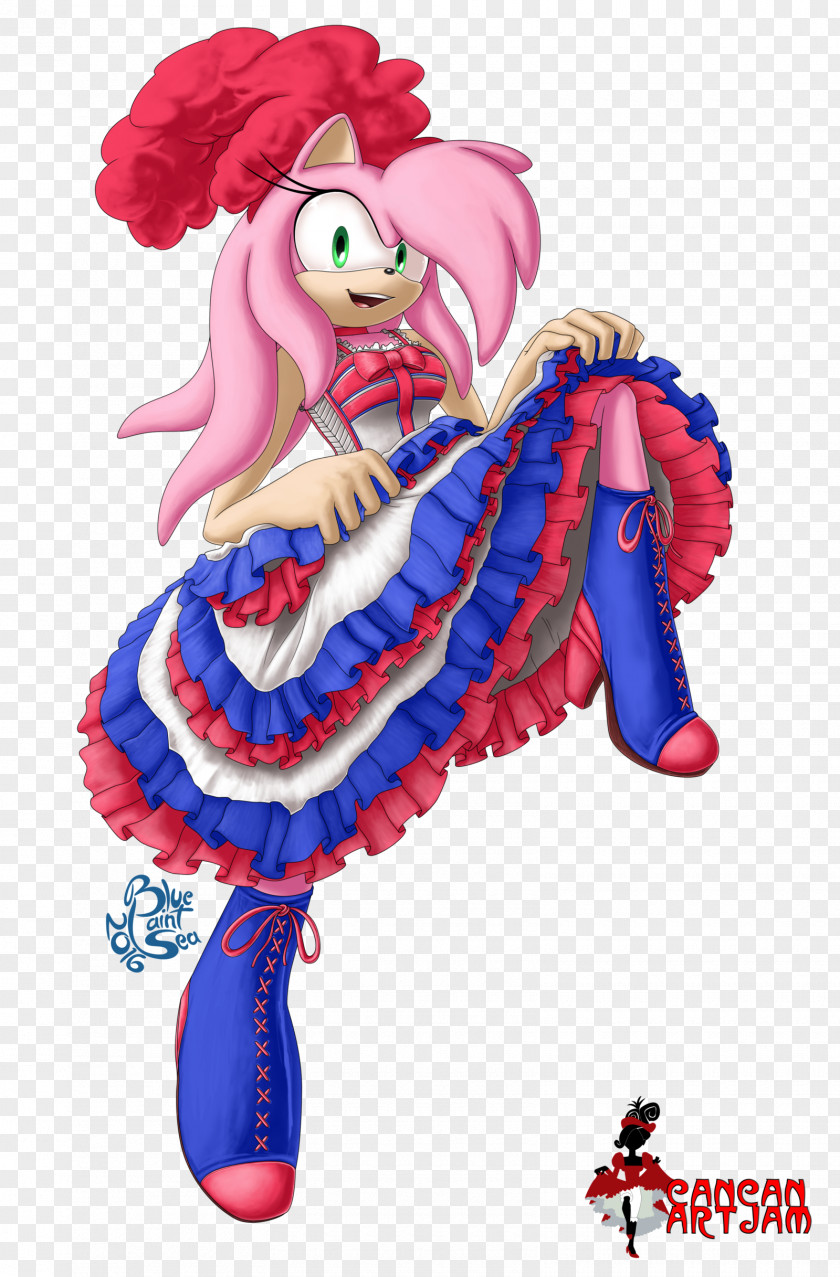 Amy Eyelashes Rose Can-can Character Fan Art Painting PNG