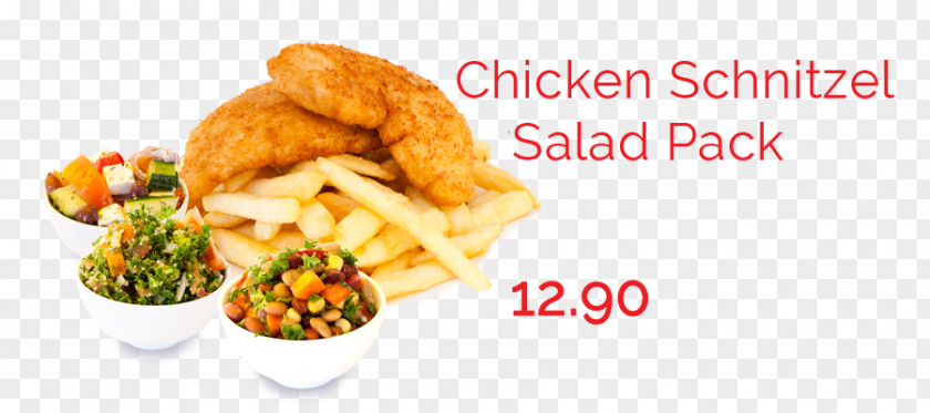 Chicken Schnitzel Fried And Chips Nugget Salad PNG