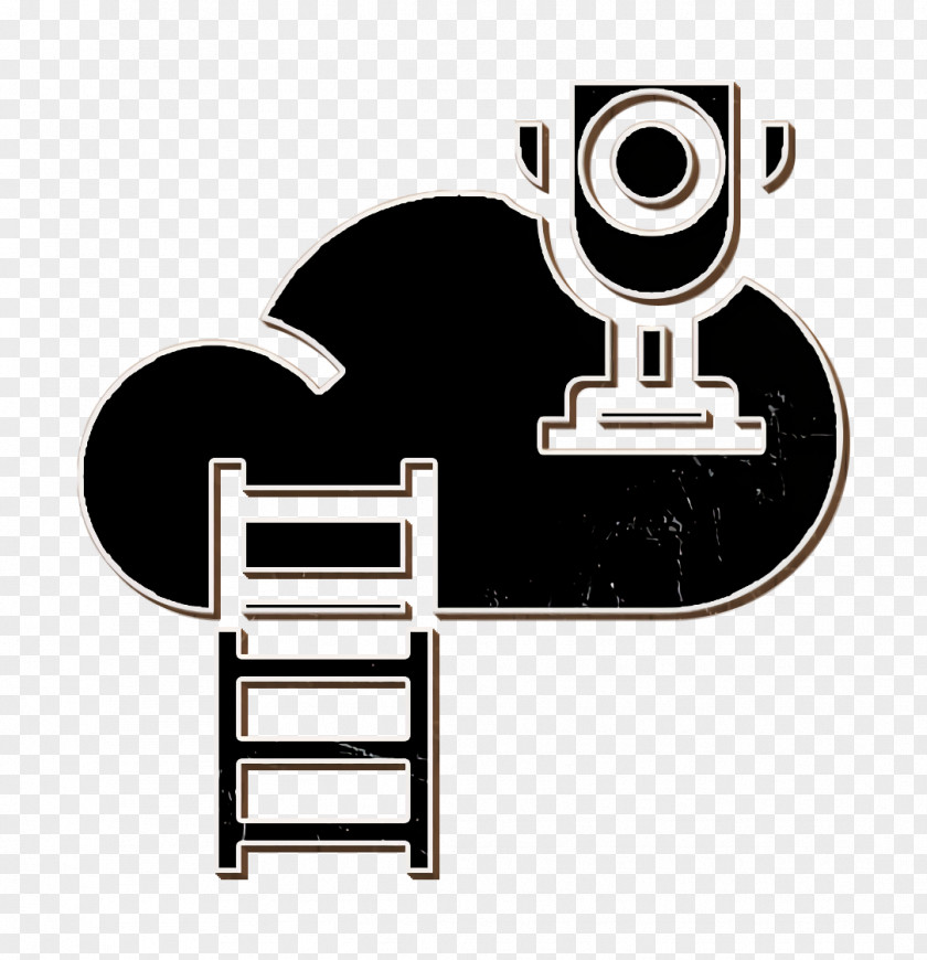 Cloud Icon Ladder Startup PNG