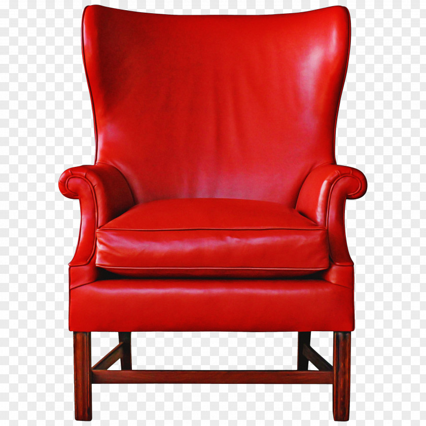 Leather Red Couch Cartoon PNG