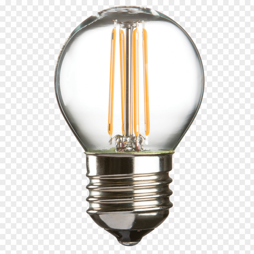 LED Incandescent Light Bulb Lamp Edison Screw Filament PNG