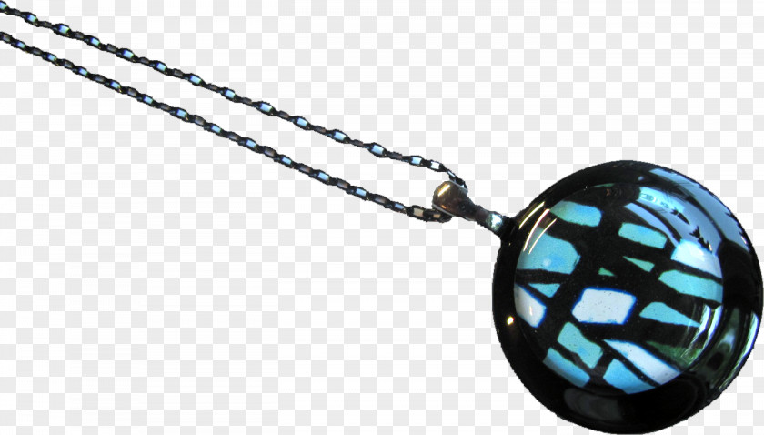 Necklace Locket Cobalt Blue Turquoise PNG