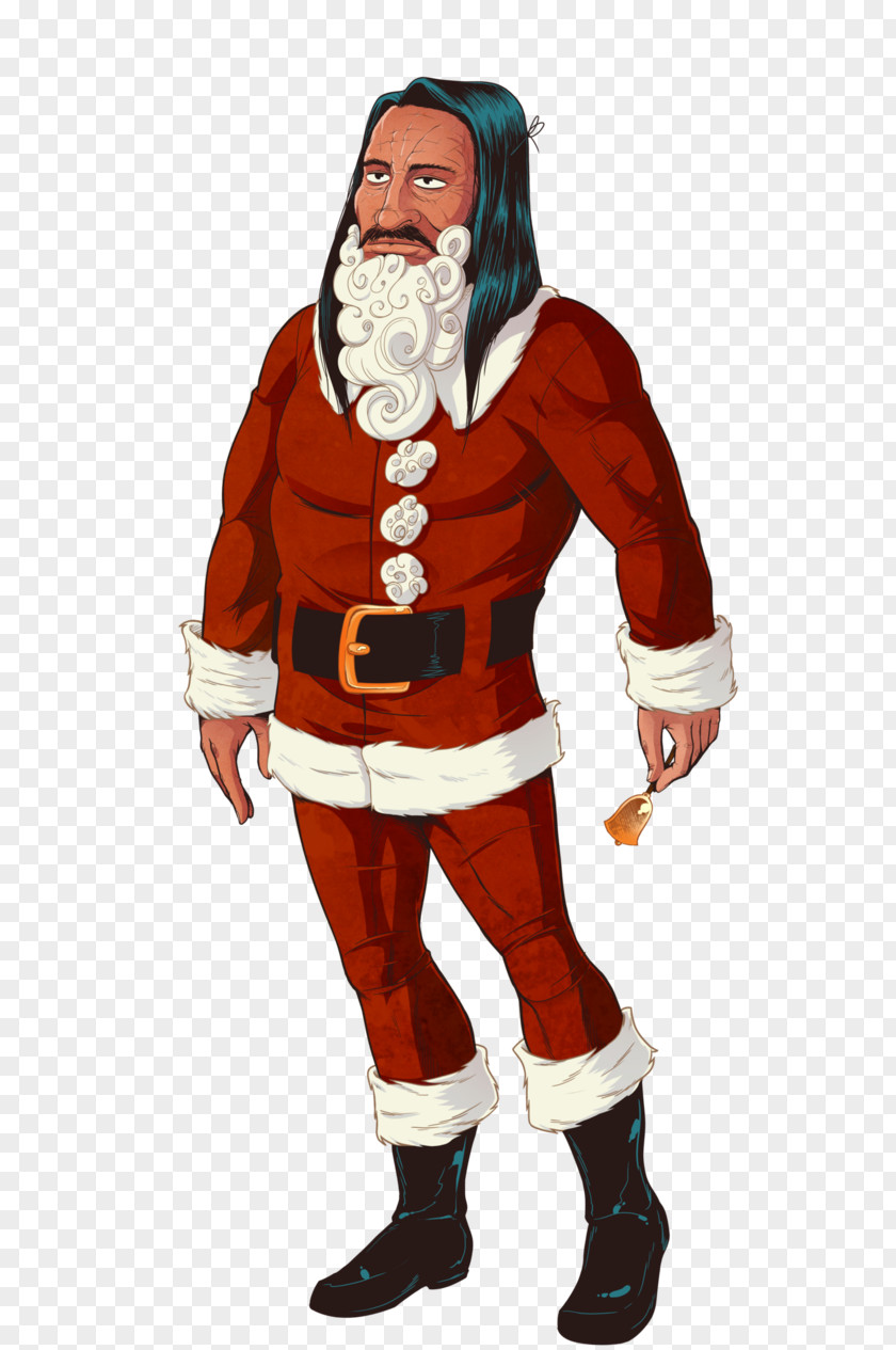 Santa Claus Costume Design Mascot PNG