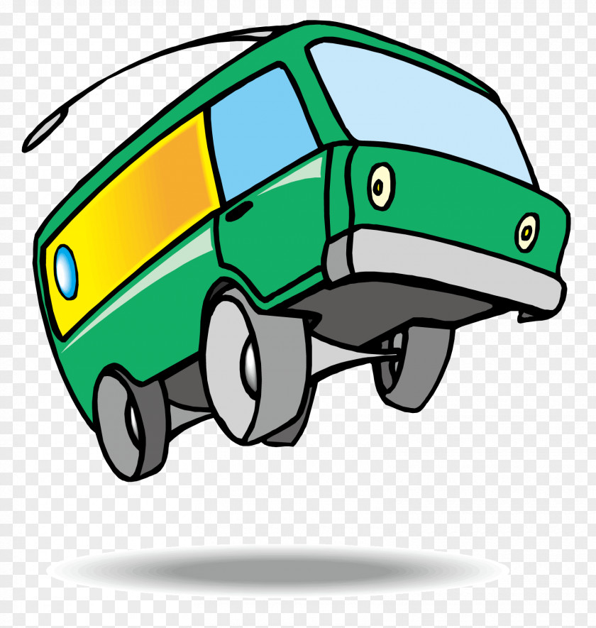 Cartoon Car Bus Van Clip Art PNG