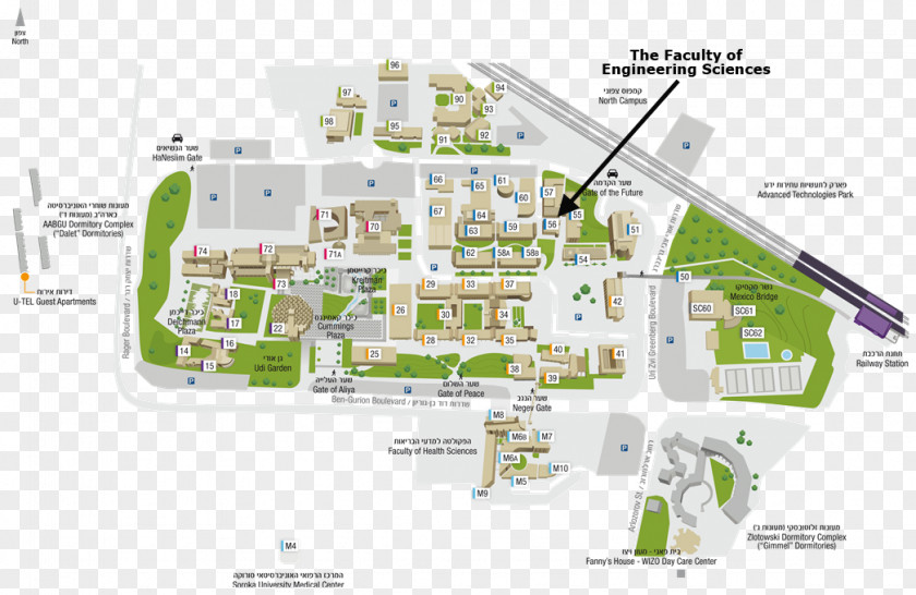 Map Ben-Gurion University Of The Negev אגודת הסטודנטים אוניברסיטת בן-גוריון בנגב PNG