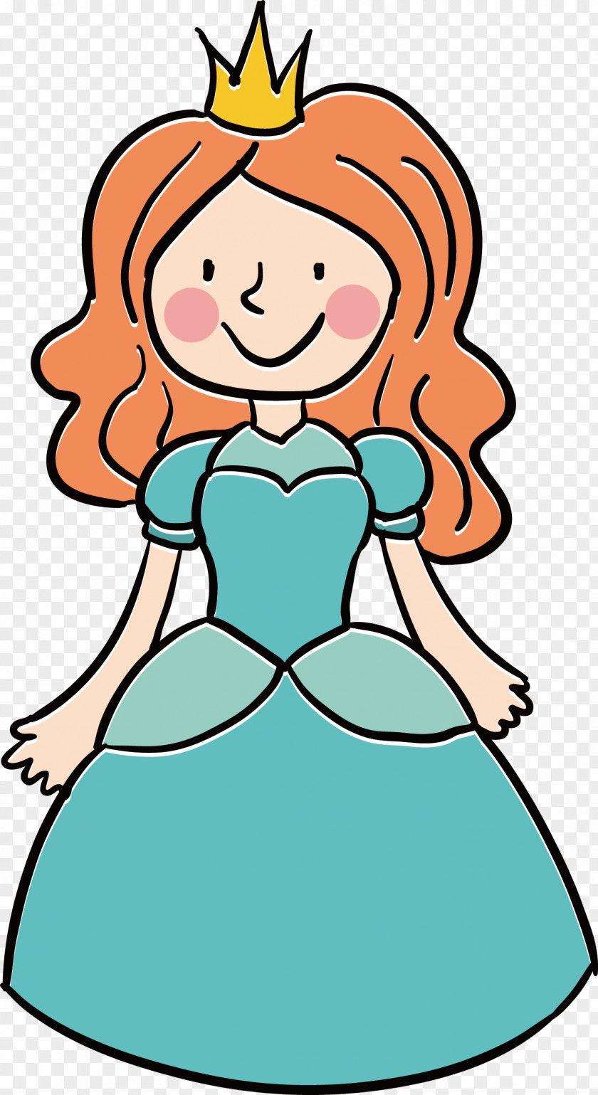 Vector Cartoon Princess Illustration PNG