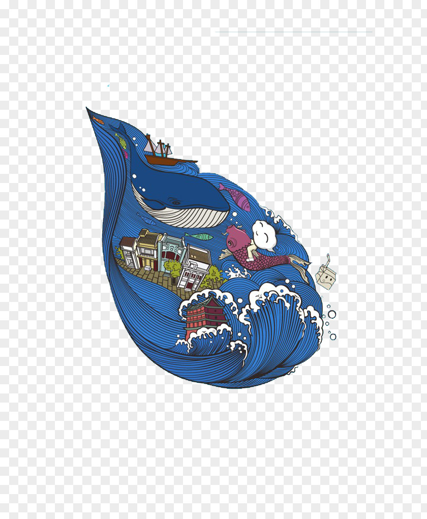 Blue Whale Illustrator Illustration PNG