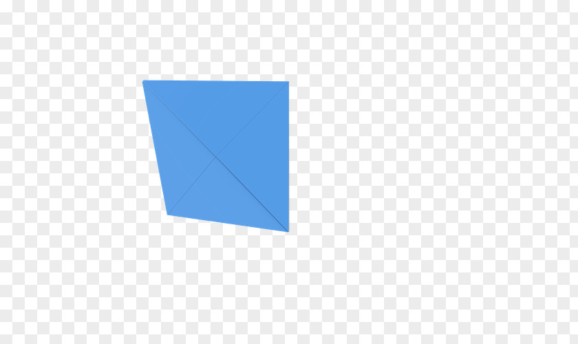 Origami Letters Electric Blue Cobalt Triangle PNG