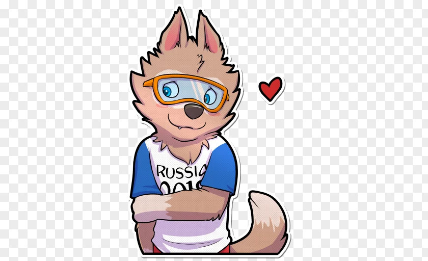 Russia 2018 FIFA World Cup Zabivaka Mascot Sticker PNG