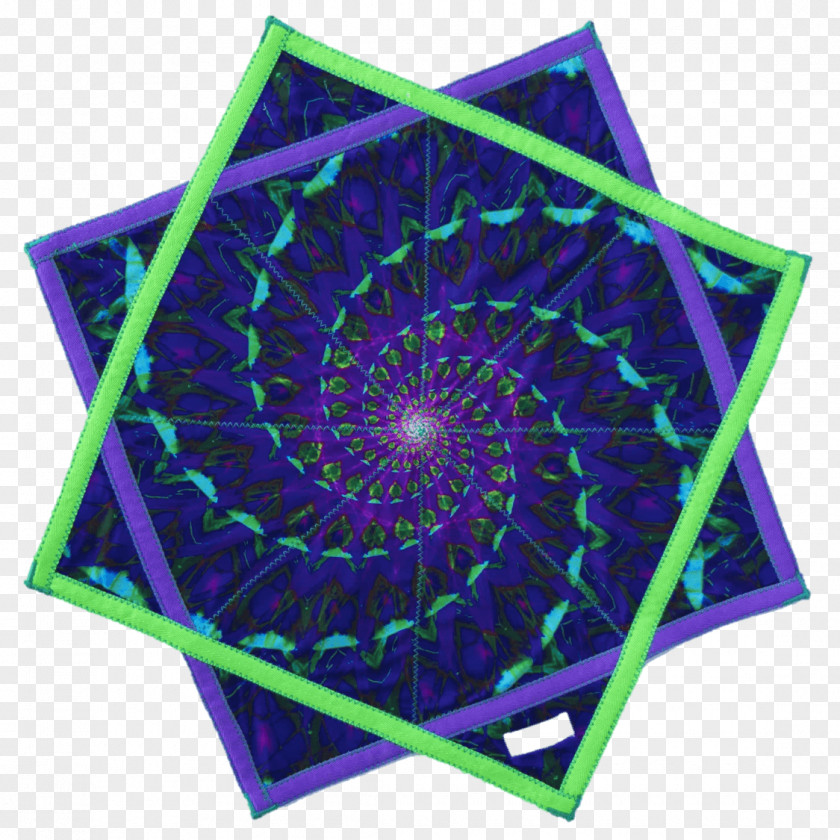 Taro Mandala Chakra Electric Blue Cobalt Teal PNG