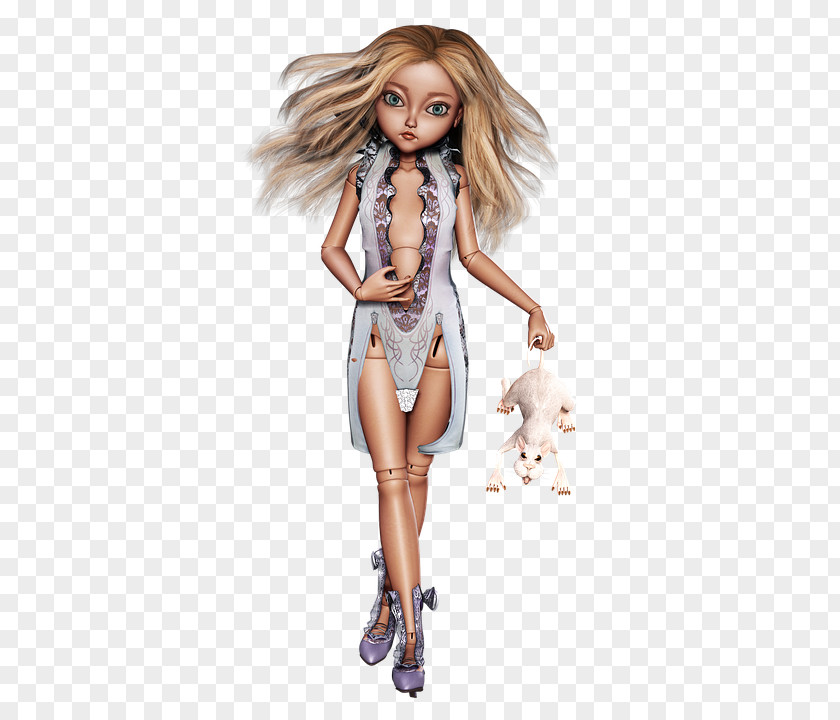Barbie Doll Rat Dress Blond PNG