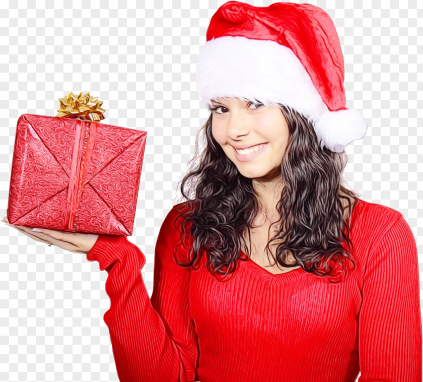 Christmas Eve Cap Red Costume Accessory Hat Headgear PNG