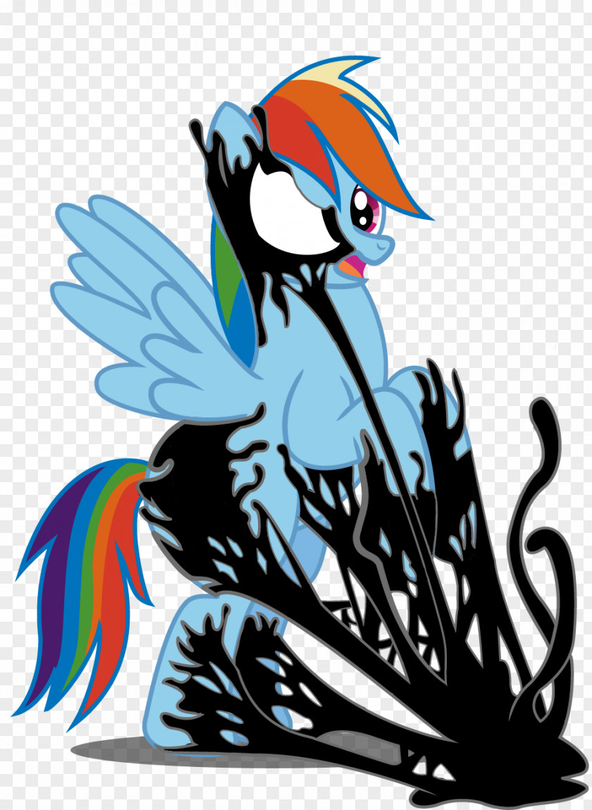 Venom Symbiote Rainbow Dash Spider-Man Carnage PNG