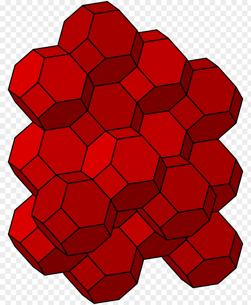 Cubic Truncated Octahedron Bitruncated Honeycomb Tessellation PNG