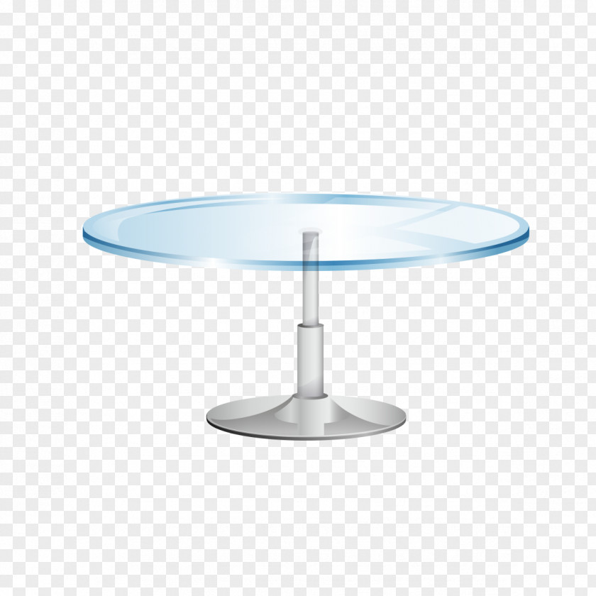 Glass Round Table PNG