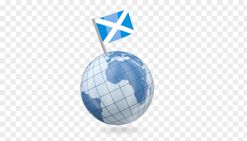 Globe Flag Of Scotland Blue PNG