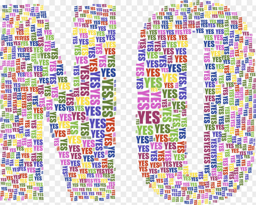 Typography Yes And No Desktop Wallpaper Clip Art PNG