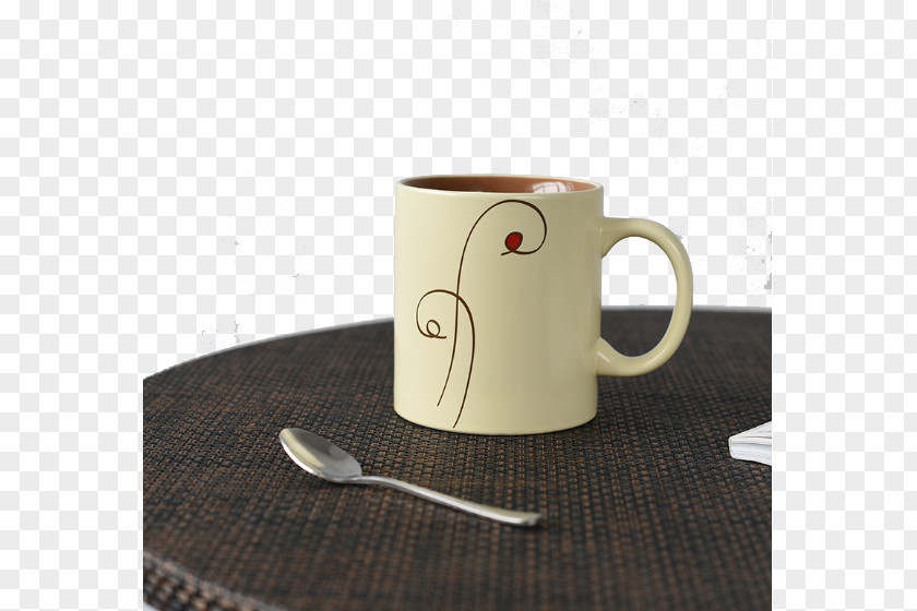 Black Cup On The Table Coffee Mug PNG