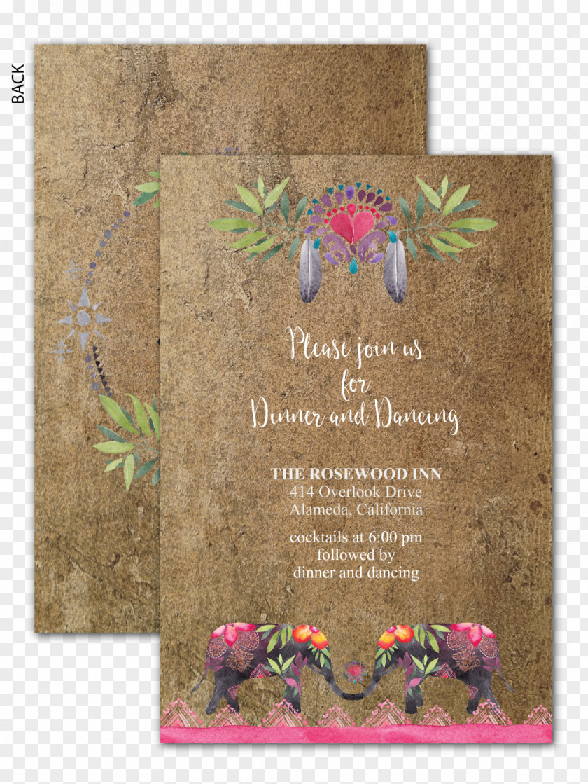 Leather Paper Wedding Invitation Reception Printing PNG