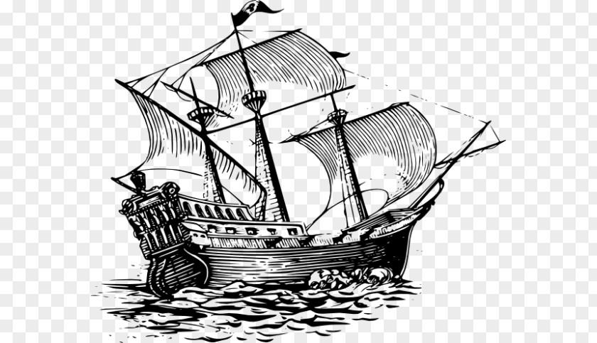Ship Drawing Sailing Piracy PNG