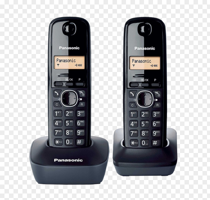 Cordless Telephone Panasonic KX-TG1612 Digital Enhanced Telecommunications PNG