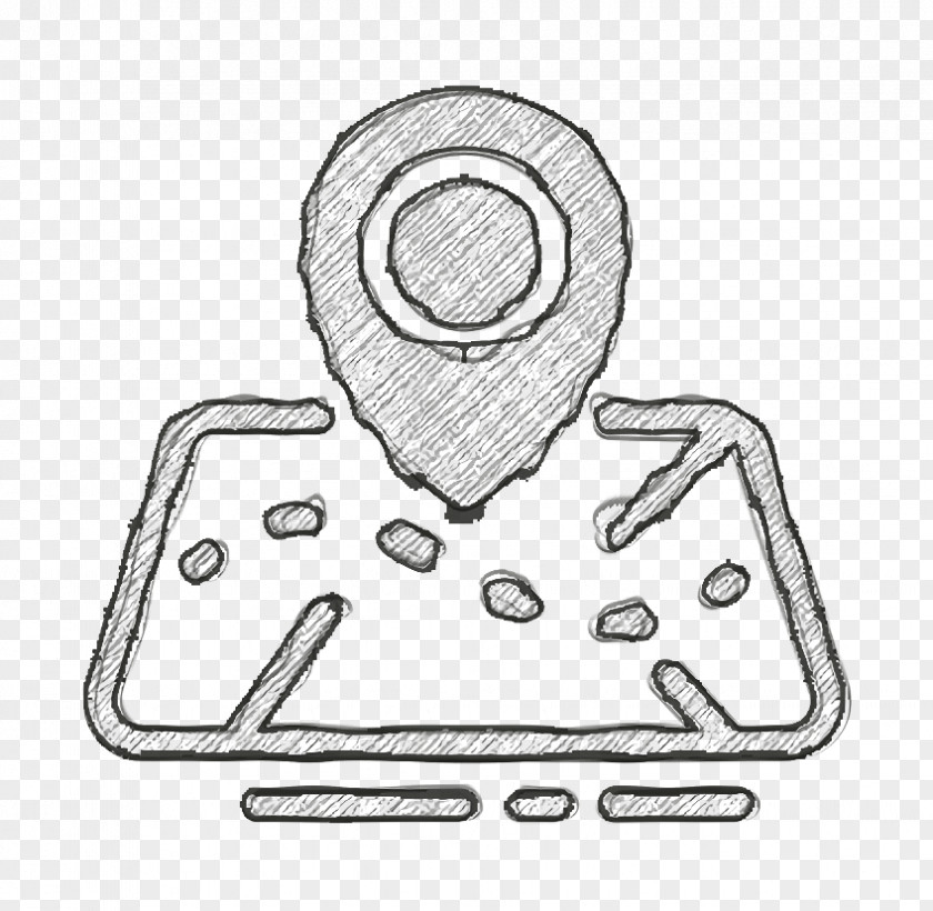 Drawing Auto Part Gps Icon Location Map PNG
