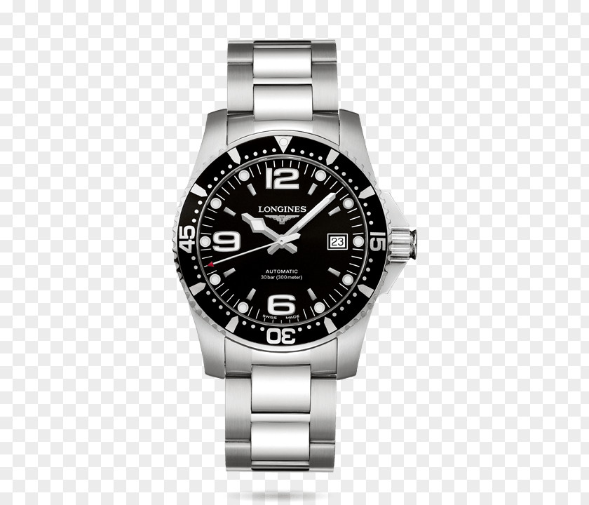 Longines Wristwatch Male Watch Black Watches Saint-Imier Automatic Diving PNG