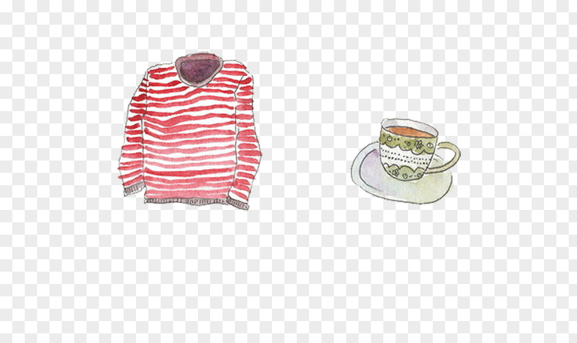 Red And White Striped Shirt T-shirt Drawing Illustration PNG