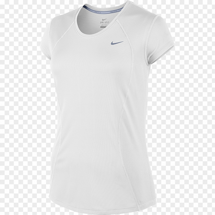 White Short Sleeve T-shirt Nike Free Dry Fit PNG