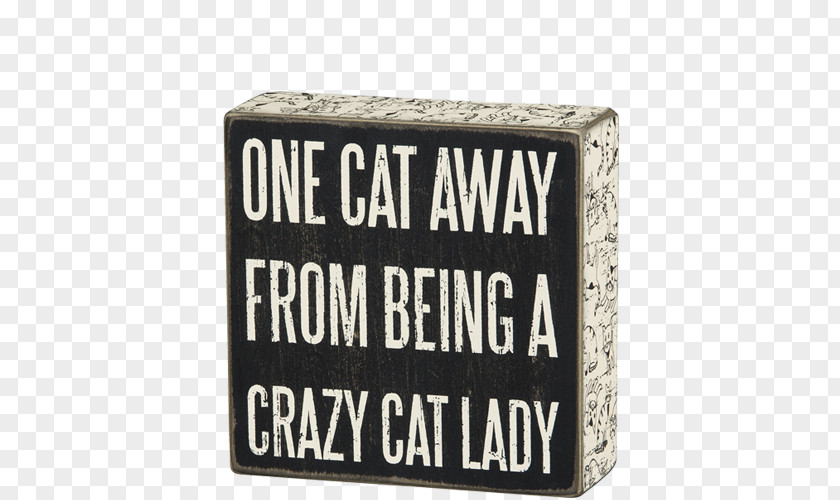 Cat Lady Wooden Box Window PNG