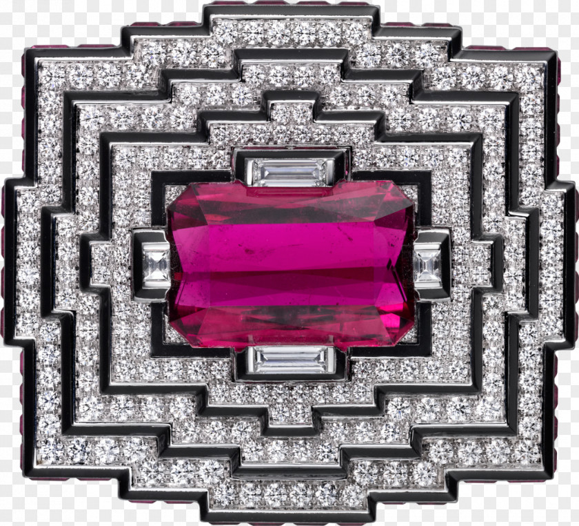 Jewellery Cartier Gemstone Brooch Ruby PNG